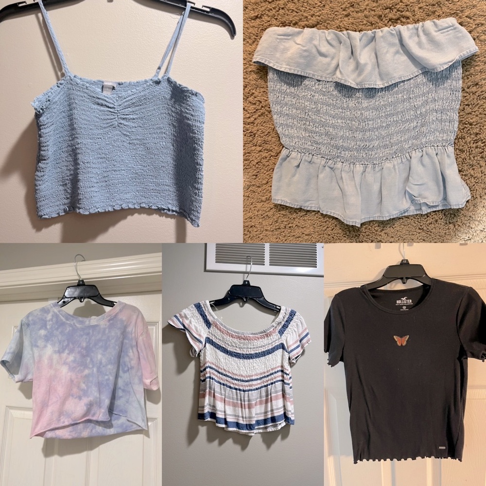 5 Crop Tops / Crop Top Bundle - OVER $100 VALUE